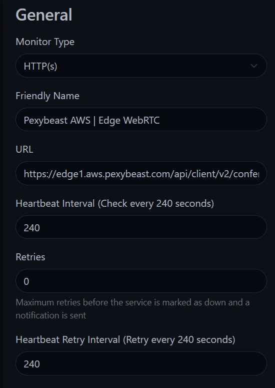 HTTPS Montitor Configuration